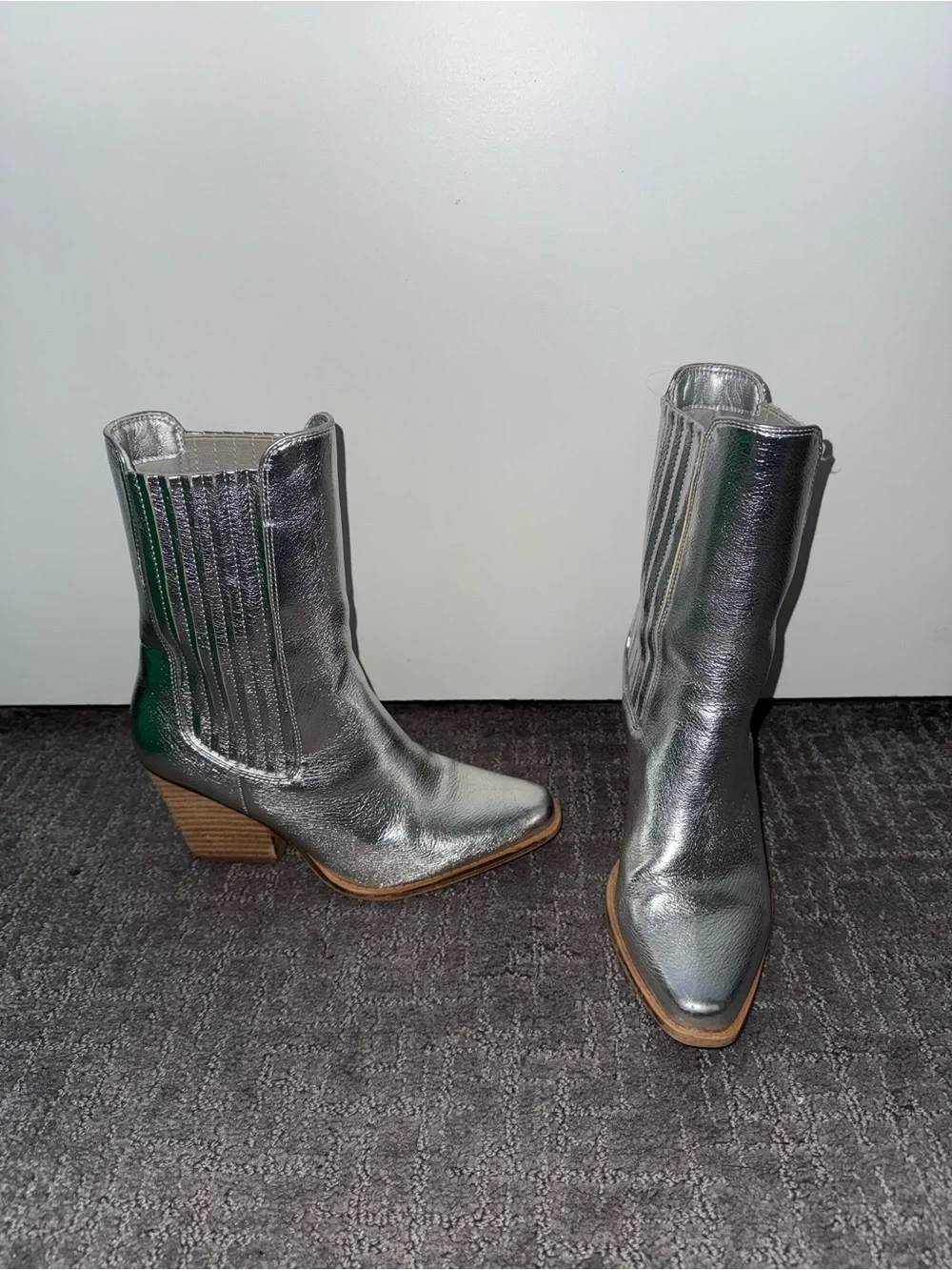 Metallic Silver Women’s Boots